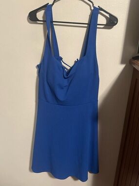 City Triangles Royal Blue Cowl Neck Mini Dress